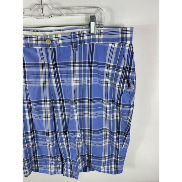 Polo Ralph Lauren Golf Plaid Shorts Blue Size 38 Cotton Preppy - Picture 9 of 10